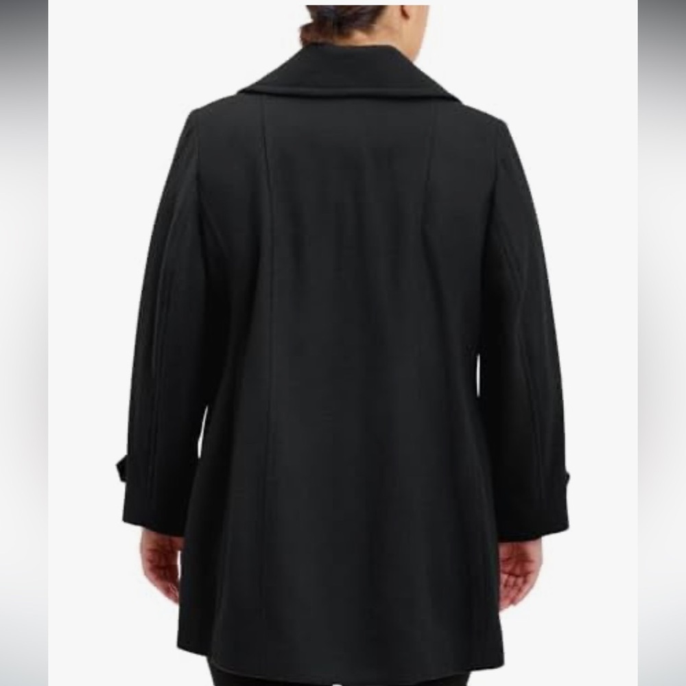 New Anne Klein Sz 3x Womens Classic Double-Breasted Coat - Picture 2 of 8